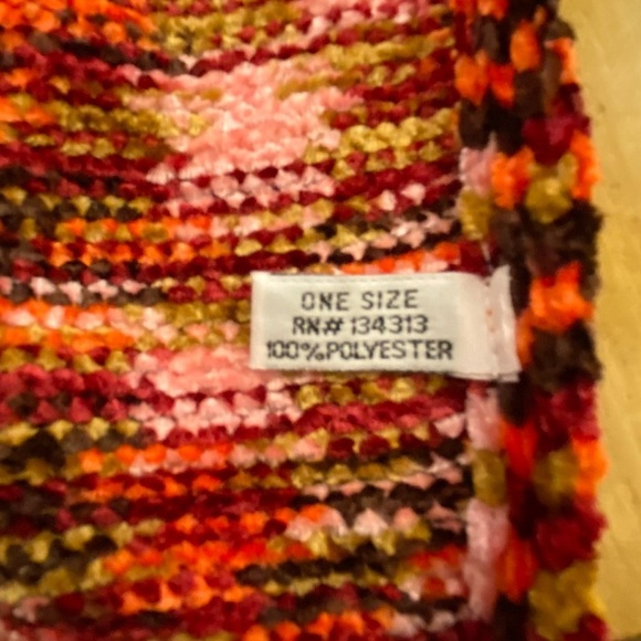 Women’s Poncho Oversized Multicolor Chenille Soft One Size Cozy Hood NEW* NWOT - Picture 3 of 14